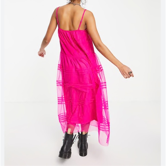 ASOS Mesh Cami Midi Dress (fits up to size 16) - Picture 3 of 11